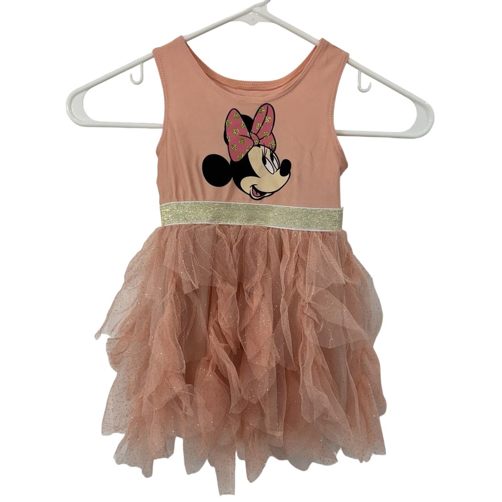 Disney Baby 18month Peach Tulle Minnie Mouse Dress